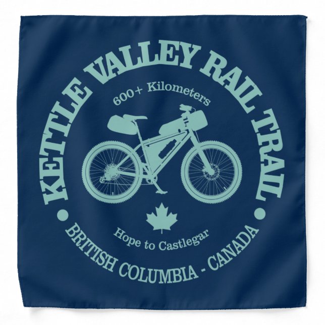 Kettle Valley Rail Trail (cycling) Bandana (Front)