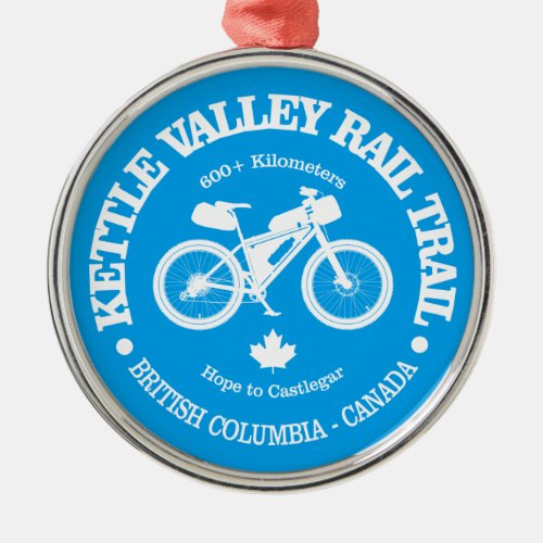 Kettle Valley Rail Trail cycling Metal Ornament