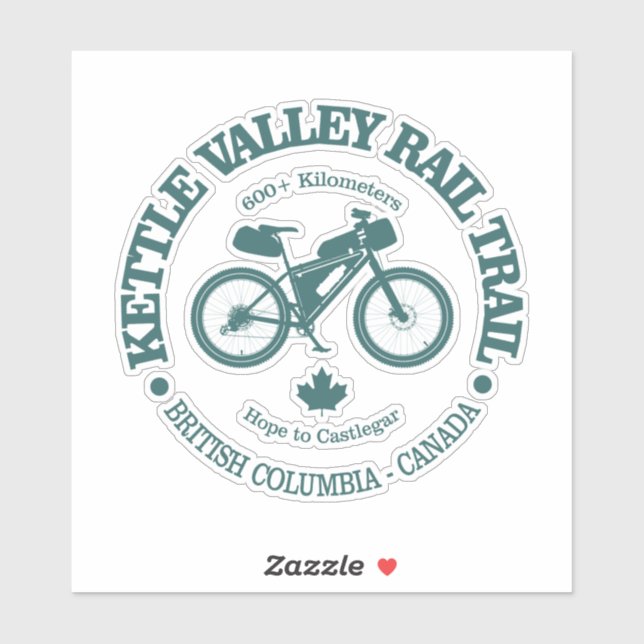 Kettle Valley Rail Trail (cycling) Sticker (Sheet)