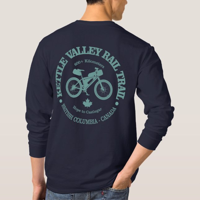 Kettle Valley Rail Trail (cycling) T-Shirt (Back)