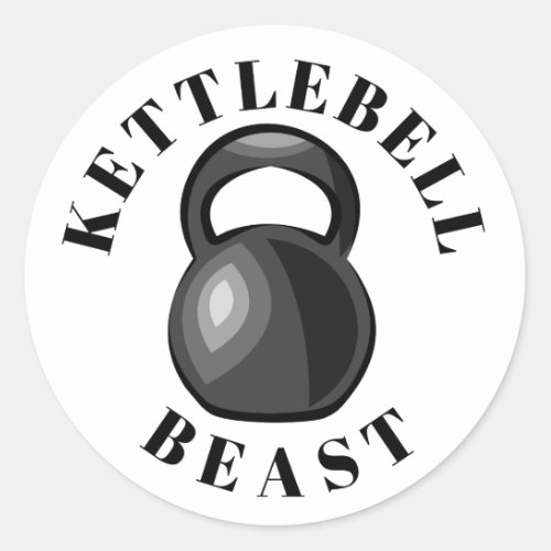 Kettlebell Beast Kettlebell Lover Classic Round Sticker