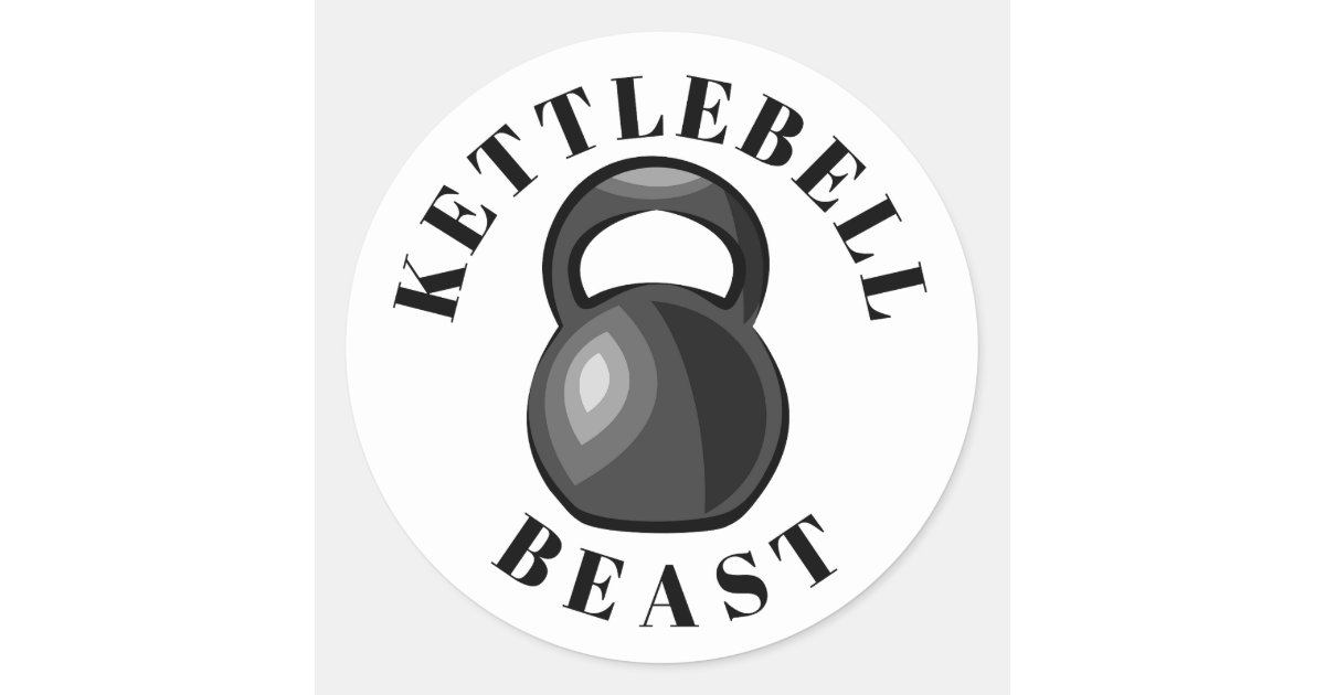 Kettlebell Beast. Kettlebell Classic Round Sticker | Zazzle