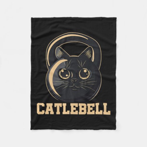 Kettlebell Catlebell Fun Cat With Kettlebell Sport Fleece Blanket