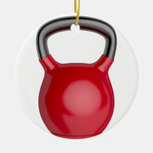 Kettlebell Ceramic Ornament