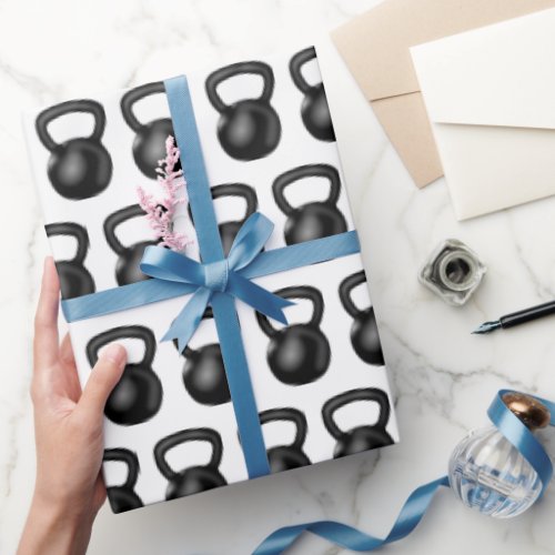 Kettlebell Fitness Party Wrapping Paper