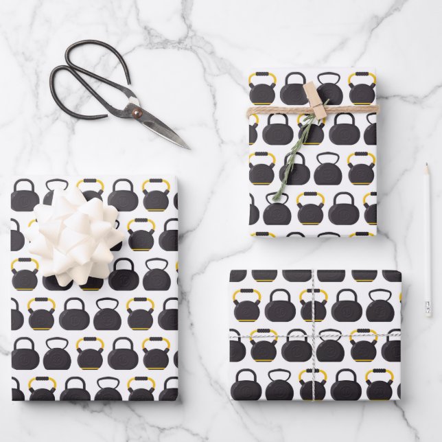 Kettlebell Fitness Wrapping Paper Sheets (Front)