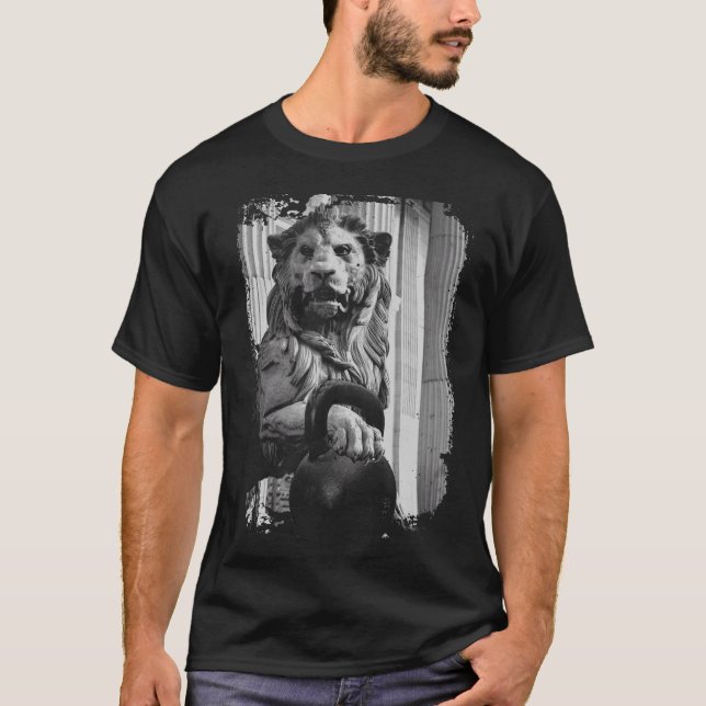 KETTLEBELL LION STATUE T-Shirt (Front)