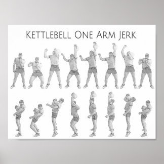 Kettlebell One Arm Jerk Poster