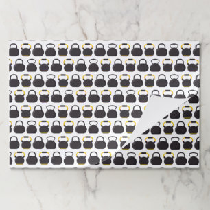 Kettlebell Paper Placemats, Fitness Party Mats