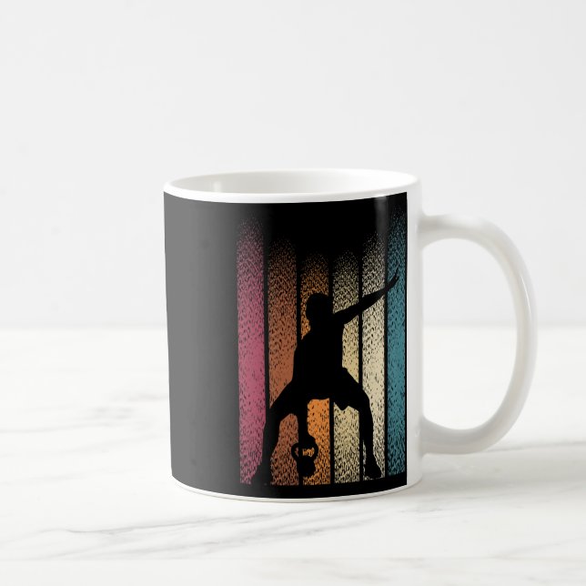 Kettlebell Retro Workout Powerlifting Bodybuilder  Coffee Mug (Right)