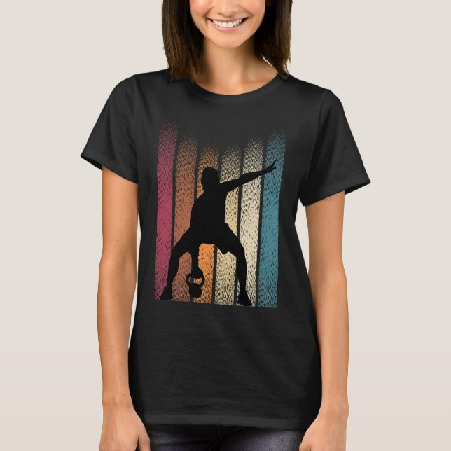 Kettlebell Retro Workout Powerlifting Bodybuilder  T-Shirt (Front)