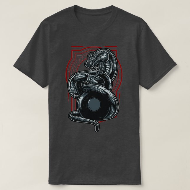 Kettlebell Snake  T-Shirt (Design Front)