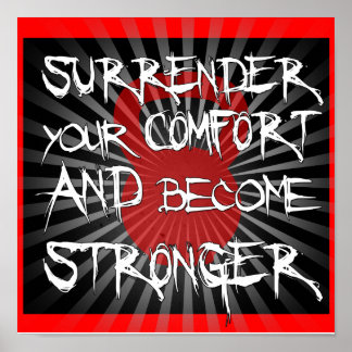 Kettlebell Surrrender & grow strong fitness print