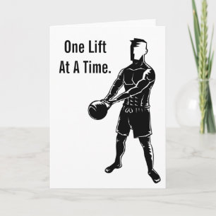 Kettlebell Weights Workout Fitness Motivational Card