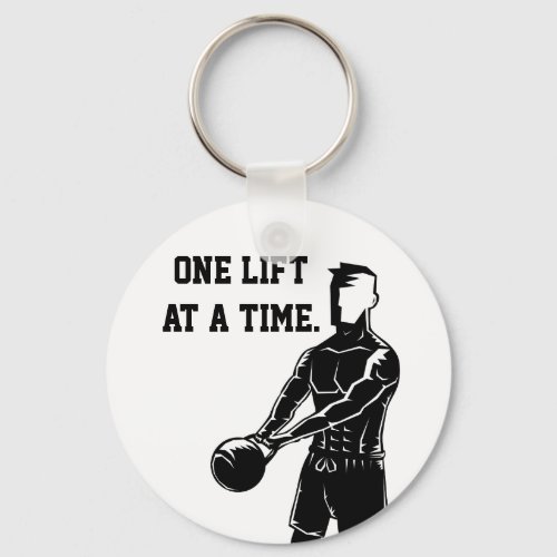 Kettlebell Weights Workout Fitness Motivational Keychain