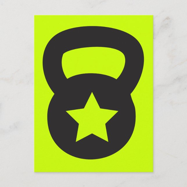Kettlebell With An Empty Star Postcard (Front)