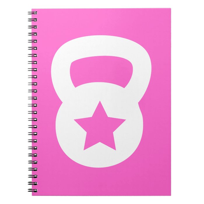 Kettlebell With An Empty Star Spiral Notebooks