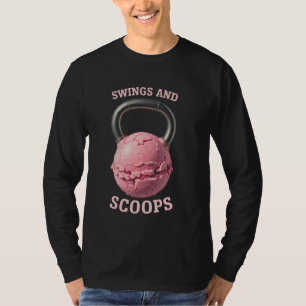 Kettlebell Workout Gym Body Ice Cream Ball Fitness T-Shirt