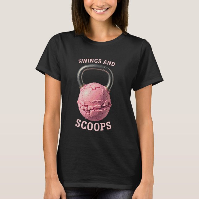 Kettlebell Workout Gym Body Ice Cream Ball Fitness T-Shirt (Front)