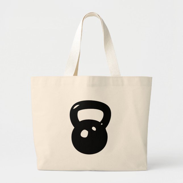 Kettlebell Workout Large Tote Bag (Front)