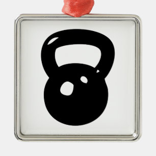 Kettlebell Workout Metal Ornament