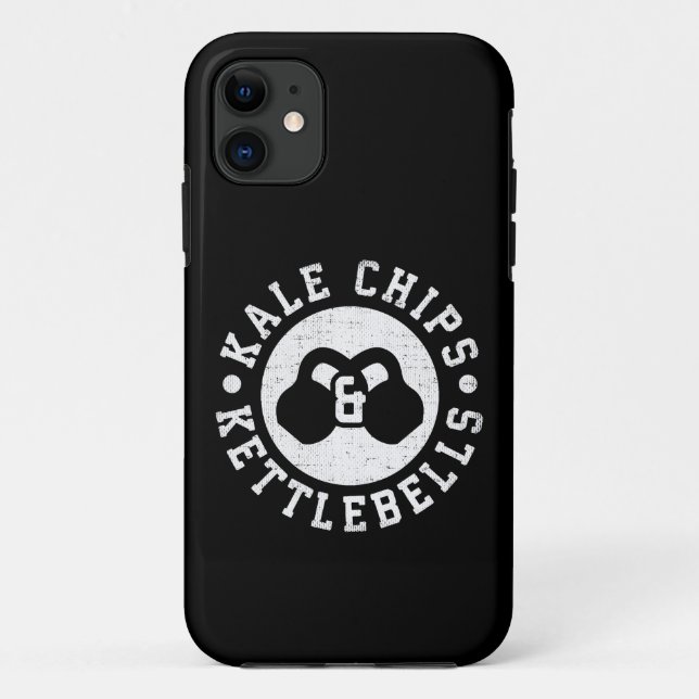 Kettlebells and Kale Chips - Funny Novelty Workout Case-Mate iPhone Case (Back)