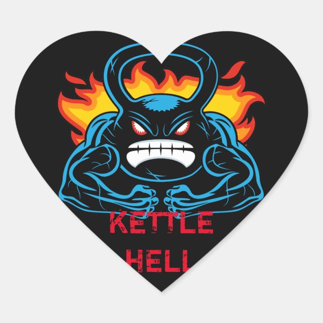 kettlehell heart sticker (Front)