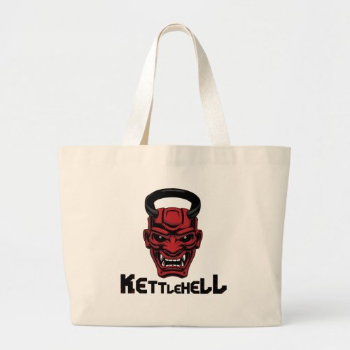 Kettlehell kettle demon head scull cool large tote bag