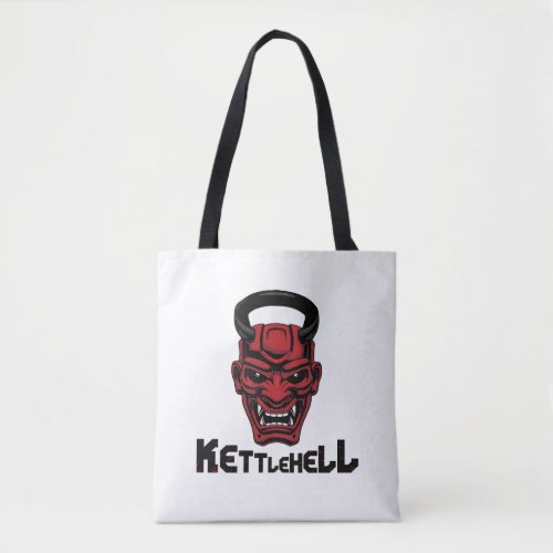 Kettlehell kettle demon head scull cool tote bag