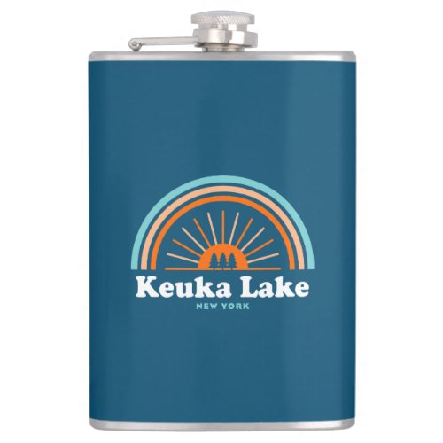 Keuka Lake New York Rainbow Flask