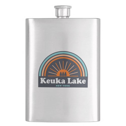 Keuka Lake New York Rainbow Flask