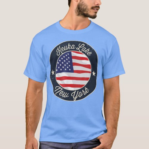 Keuka Lake _ Patriotic New York Souvenir T_Shirt