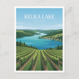 Keuka Lake Wine Trail Hammondsport New York Postcard