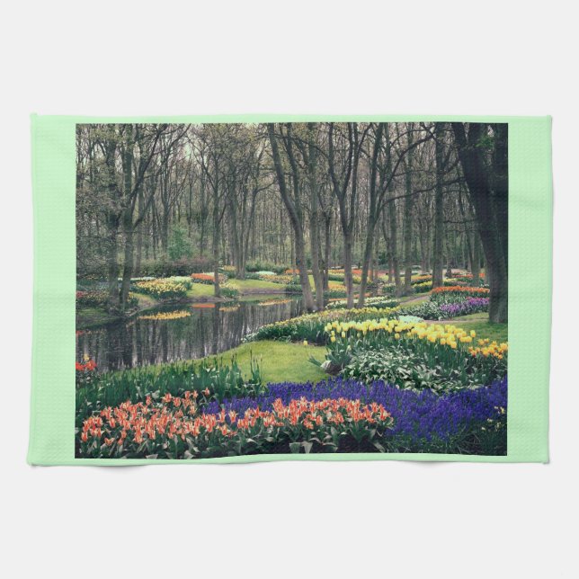 Keukenhof, a floral banquet towel (Horizontal)