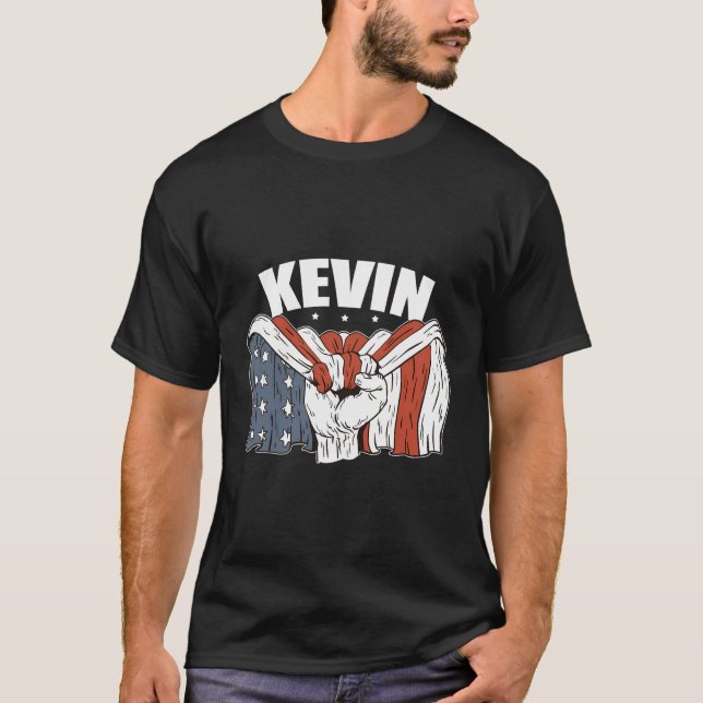 Kevin Birthday Patriotic First Name Personalized U T-Shirt (Front)