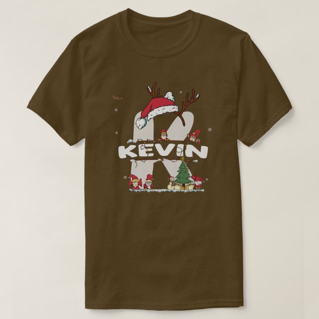 Kevin Christmas  w Kevin Name for funny Xmas  T-Shirt (Design Front)