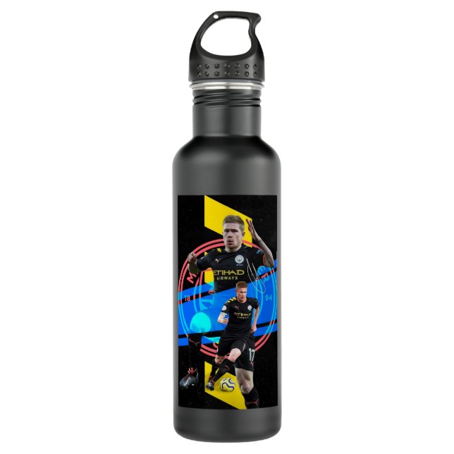 Kevin De Bruyne Conception Poster Stainless Steel Water Bottle (Front)