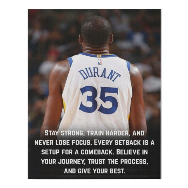 Kevin Durant Motivational Wall Art – Trust the Pro (Front)