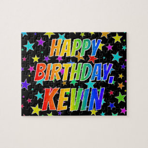 "KEVIN" First Name, Fun "HAPPY BIRTHDAY" Jigsaw Puzzle