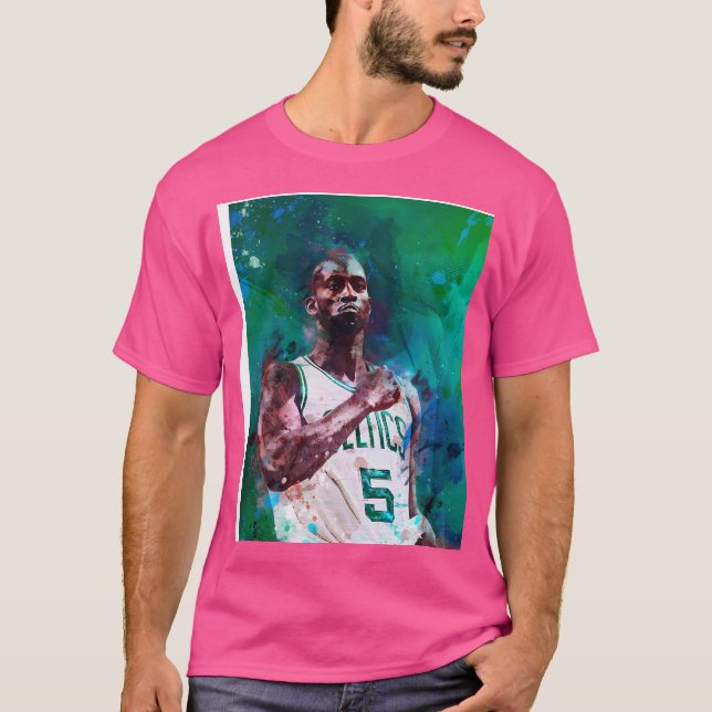 Kevin Garnett Celtics Mixed Media T-Shirt (Front)