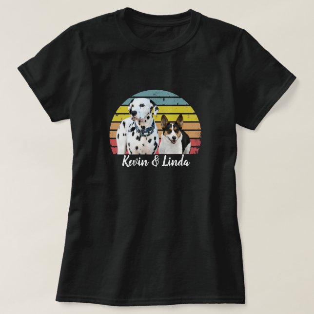 Kevin & Linda puppy dog Retro Sun T-Shirt (Design Front)