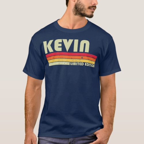 KEVIN Name Personalized Retro Vintage 80s 90s T_Shirt