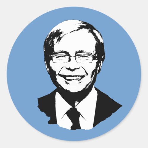 Kevin Rudd Classic Round Sticker