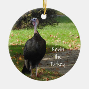 Kevin The Turkey - Old Wethersfield , CT (2 Sides) Ceramic Ornament