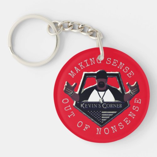 Kevins Corner Logo with the US Flag Keychain
