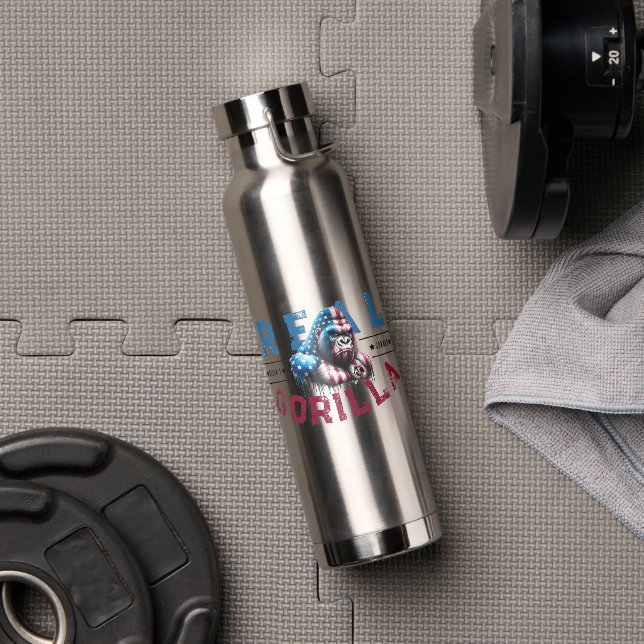 Kevin's Corner REAL GORILLA Face Paint US Flag Water Bottle (Gym)