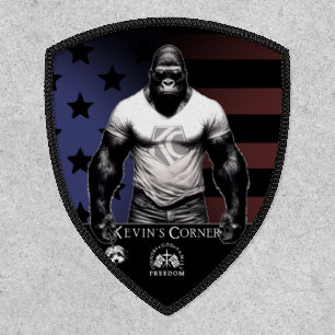 Kevin's Corner Real Gorilla with the US flag Patch