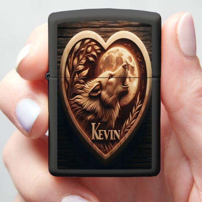 Kevin's Moonlight Howl Zippo Lighter (In Hand)
