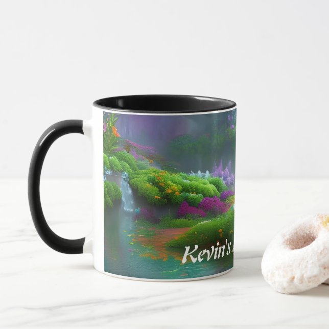 Kevin's Morning Tea Personalized Customizable Mug (With Donut)