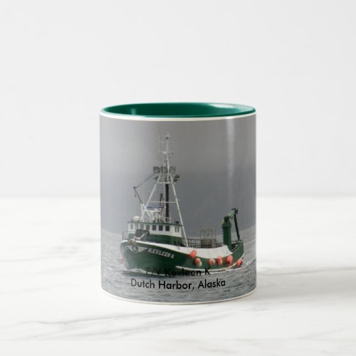 Kevleen K Crab Boat in Dutch Harbor Alaska Two_Tone Coffee Mug